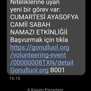 Türk Kızılay Gönüllü Ol Mesajları