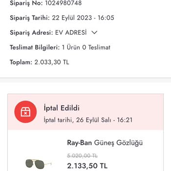 Boyner Kullanılmış Gözlük Gönderdi