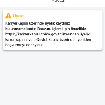 Kariyer Kapısı Ulusal Staj Programına Başvuramıyorum