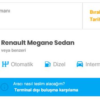 Yolcu360 Sitesinden Kiraladığım Araç