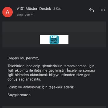A101 Teslimat Mağduriyeti Ve İlgisizliği