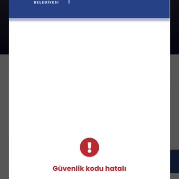 İBB - İstanbul Büyükşehir Belediyesi Güvenlik Kodu Hatalı Diyor