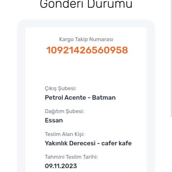 Sürat Kargo Farklı Adrese Ve Kişiye Teslim Edilen Kargo