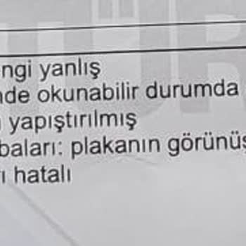 Tüvtürk Arka Stop Sis Farı Kırmızı Olması Uydurması