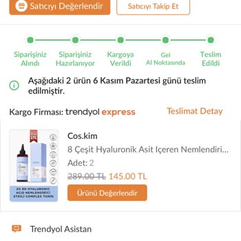 COS Eksik Ürün Mağduriyeti