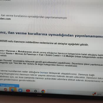 Sahibinden İlan Reddi