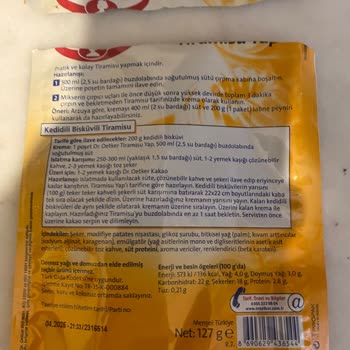 Dr. Oetker Tiramisu Bozuk Çıktı