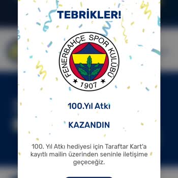 Fenerbahçe Taraftar Kart Çark Çevir