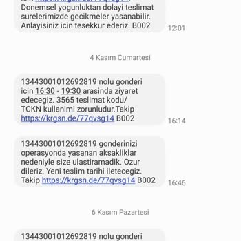 KARGOMsende Kargom Teslim Edilmiyor Sürekli Erteleniyor