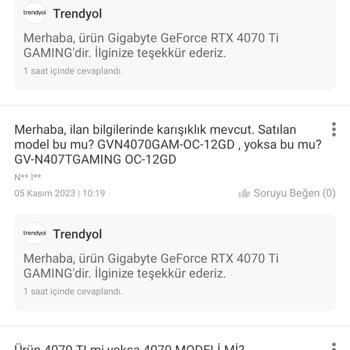 Trendyol Ekran Kartı Alt Model Gönderildi!