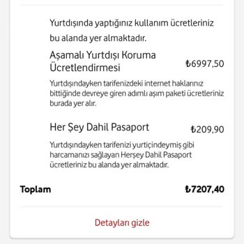Vodafone - Yurt Dışı Kullanım
