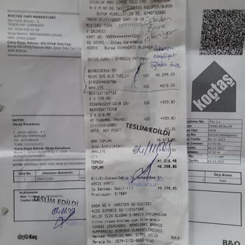 Koçtaş Ürün Çok Geç Teslim Edildi.
