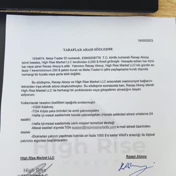 High Rise Market Fx High Rise Sözünde Durmadı Ve Çekim Talebimi Reddetti