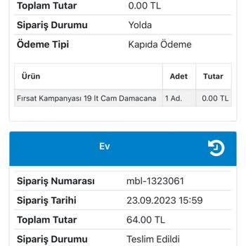 Abant Su Teslim Edilmeyen Ön Ödemeli Cam Damacana