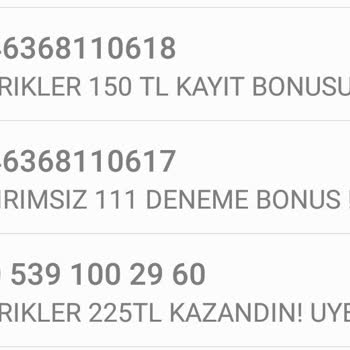 Vodafone +44 Lü Numaralardan SMS Belası