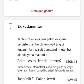 Vodafone İnternetim Olmasına Rağmen, Akıllı Aşım Paketi Yapıyor
