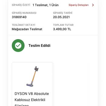 Dyson Servis Gereken İşlemi Yapmıyor