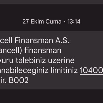 Turkcell Finansman Puanı Sıfırlama Sorunu
