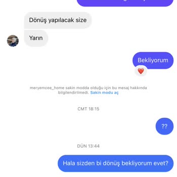 Meryemcee Home Yanlış Ürün Gönderimi İlgisizlik