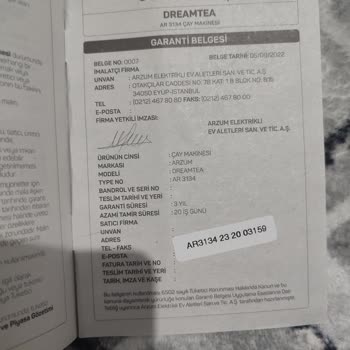 Arzum Çaycı Üstü Kırıldı.
