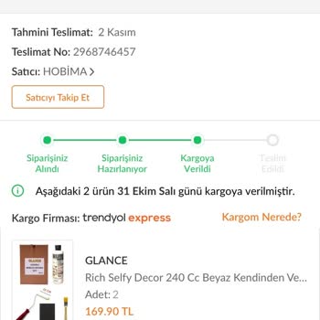 Trendyol Express Trendyol Kargom 1 Haftadır Transfer Sürecinde