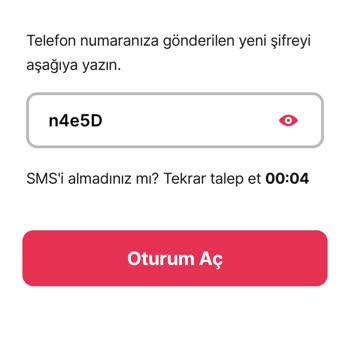 Yemeksepeti Express Kurye Şifre Hatası