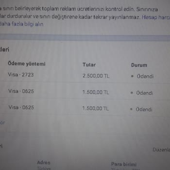 Facebook Hesabımdan Reklam Verilmiş