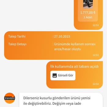 Trendyol Botun İlk Kullanımda Deforme Olması