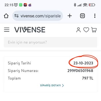 Vivense Siparişimi Göndermiyor Ve Erteliyor