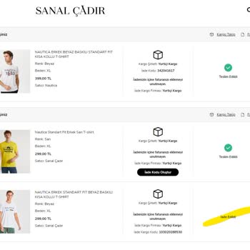 Sanal Çadır Hatalı Ürün İadesi Ve Müşteri Hizmetleri Sorunu