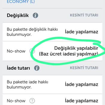Türk Hava Yolları Bileti Değişim Yapmıyor