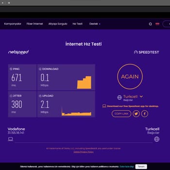 Vodafone Net Ev İnterneti Yavaşlığı