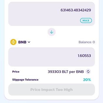 Pancakeswap Üzerinden Alınan Blt Tokeni Bnb'ye Dönüştürememe Sorunu