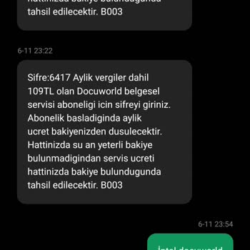 Vodafone Gönderilen Bir Reklama Yüzünden Para Transferi Mesajı Gelmesi