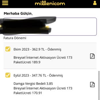 Millenicom Aktivasyon Ücreti Sürekli Kesiliyor Ve Faturamı Fazla Ödüyorum