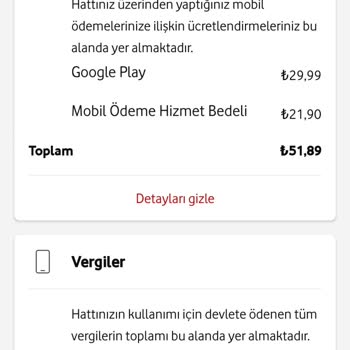 Vodafone Haksız Faturalandırma Ücretsiz Paketlerin Faturaya Eklenmesi