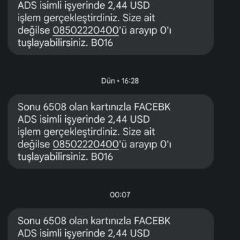 Facebook Ads Kartımdan Üç Kere İzinsiz Bir Şekilde Para Çekti!