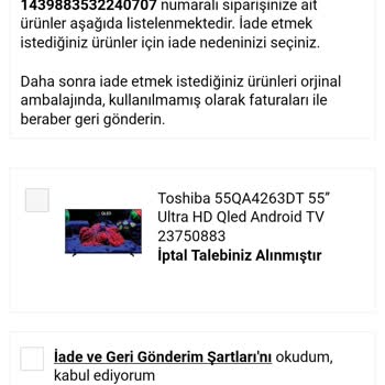 A101 İptal Ettiğim Ürünü Göndermekte Israr Ediyor.