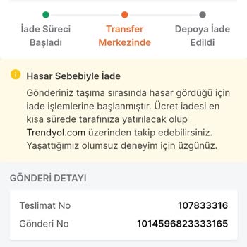 Trendyol Express Kaybolan Kargo