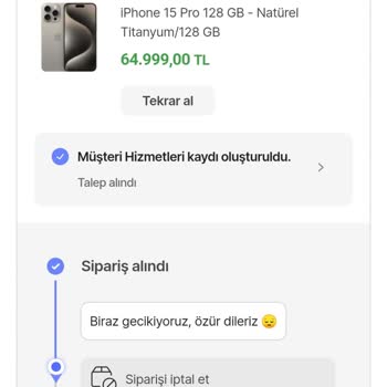 Hepsiburada Ürünüm Gelmedi, Parasını Geri İstiyorum