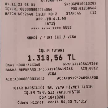 Tüvtürk Kredi Kartı Ödemelerinde, İşletim Ücreti Alması Hakkında.