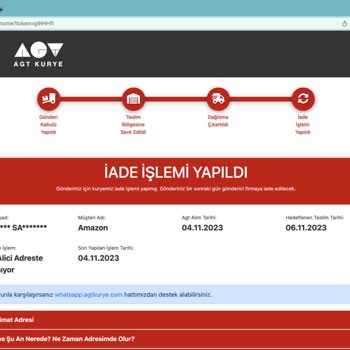 AGT Kurye Rıza Dışı İade Yapıyor