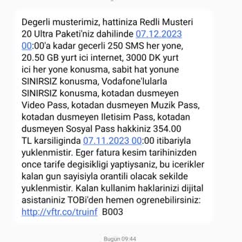 Vodafone Tarife Fiyatında Uyuşmazlık