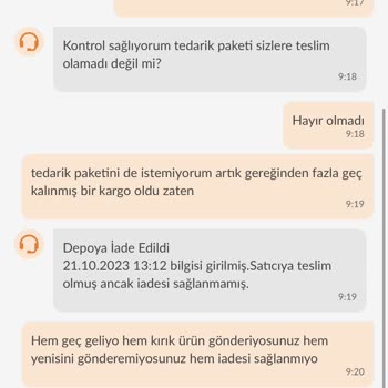 Trendyol Canlı Destek Sorunu