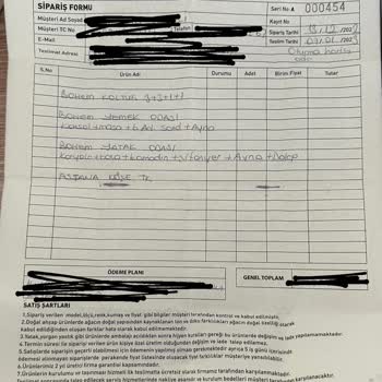 Türkmenler Mobilya Mobilyalarıma Zarar Verip Yenisiyle Değişim Yapmıyorlar