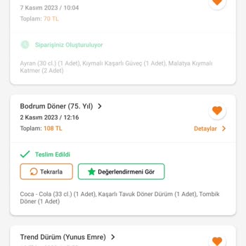 Trendyol GO Siparişiniz Oluşturuluyor Hatası