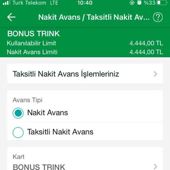 Garanti BBVA 0 Faizli 15000 Nakit Avans