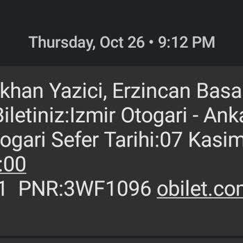 Erzincan Başak Turizm Seferden 4 Saat Önce Seferi İptal Etti