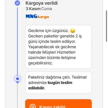 Manisa MNG Kargo Niobe Şubesi Teslimat Başarısız