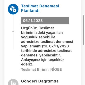 Manisa MNG Kargo Niobe Şubesi Teslimat Başarısız